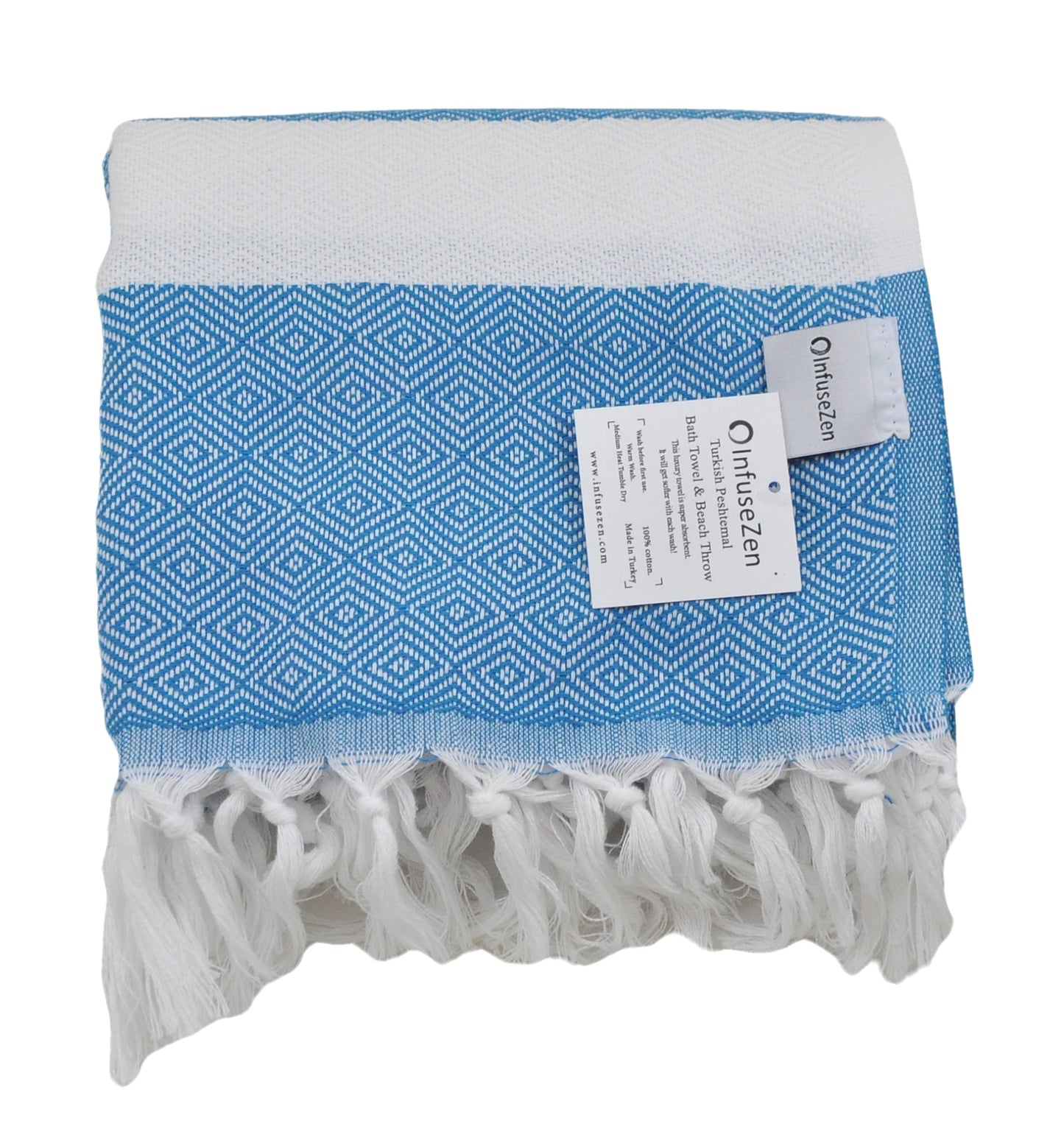 OUTLET SALE - Diamond Weave in Teal Blue