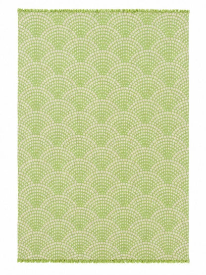 Arched Dot Reversible Muslin Blanket in Olive and Beige