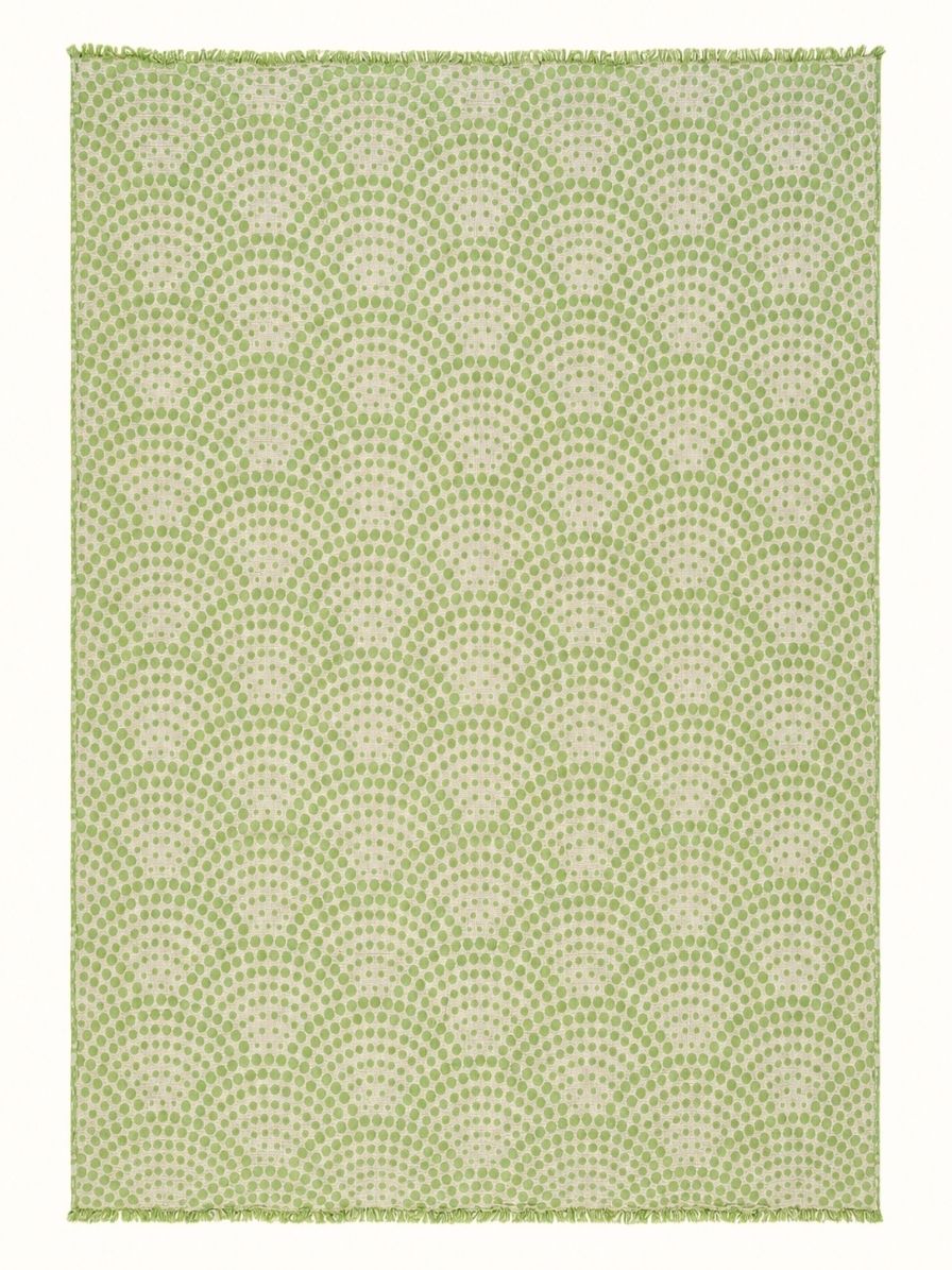 Arched Dot Reversible Muslin Blanket in Olive and Beige