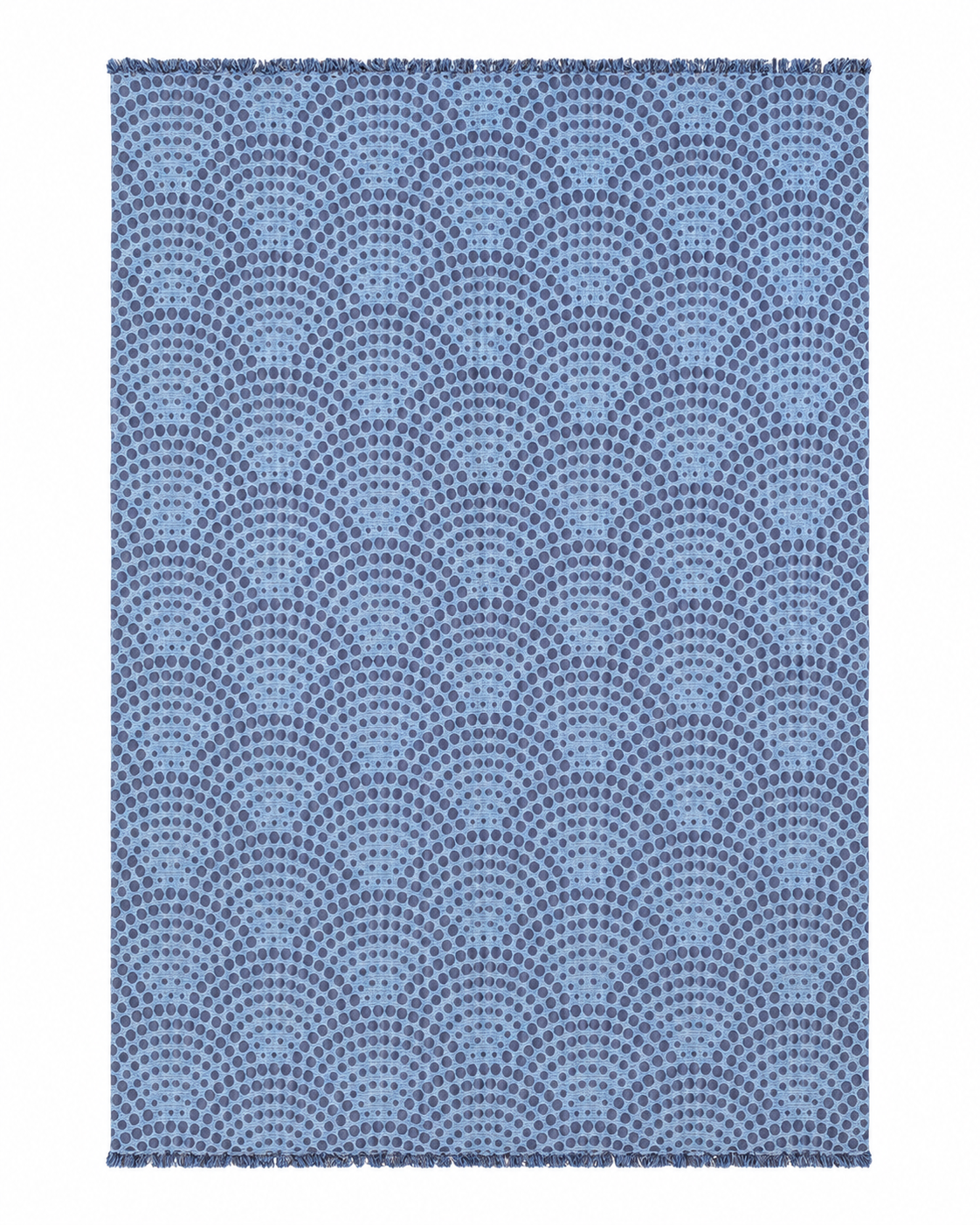 Arched Dot Reversible Muslin Blanket in Navy and Blue