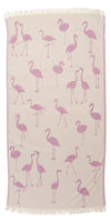 Flamingo Reversible Cotton Turkish Towel in Lilac