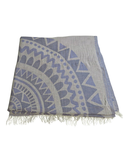 OUTLET SALE - Geometric Pattern in Blue - FINAL SALE