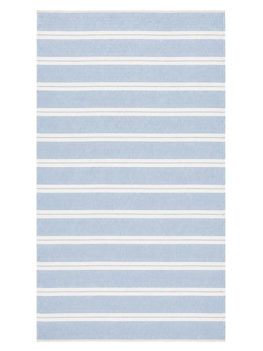 Haven Stripe Organic Terry Cloth Lined Turkish Towel in Blue