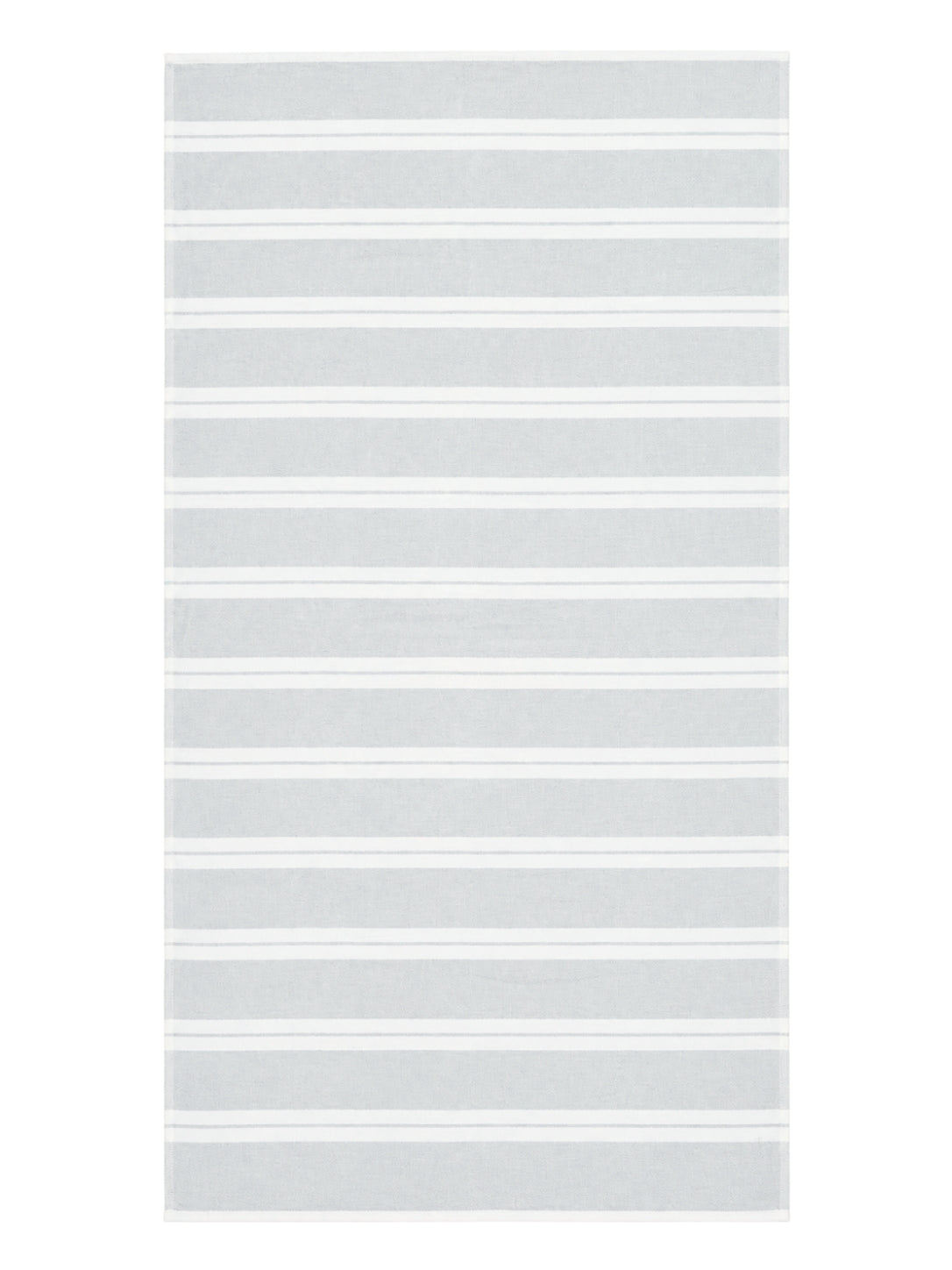 Haven Stripe Organic Terry Cloth Lined Turkish Towel in Light Grey