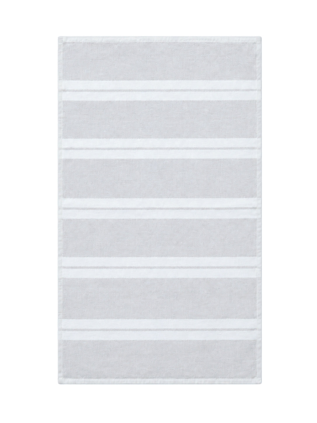Haven Stripe Organic Terry Cloth Lined Hand Towel in Light Grey