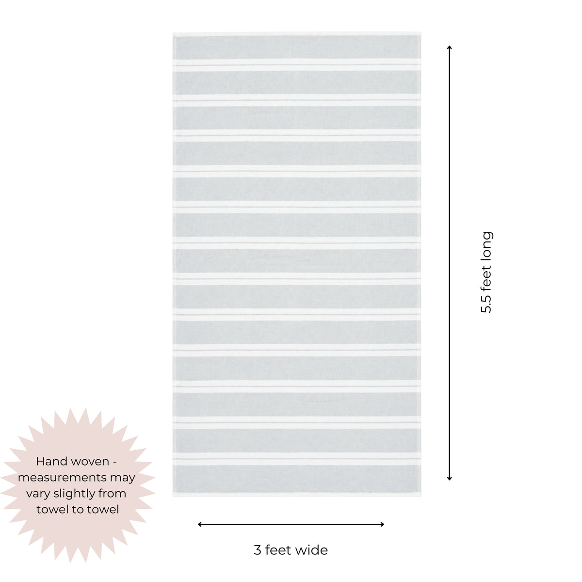Bath Set Towel Bundle - Set of 2 Haven Bath Towels + 2 Hand Towels - Light Grey