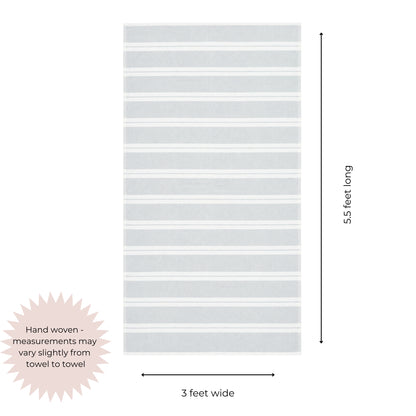 Bath Set Towel Bundle - Set of 2 Haven Bath Towels + 2 Hand Towels - Light Grey