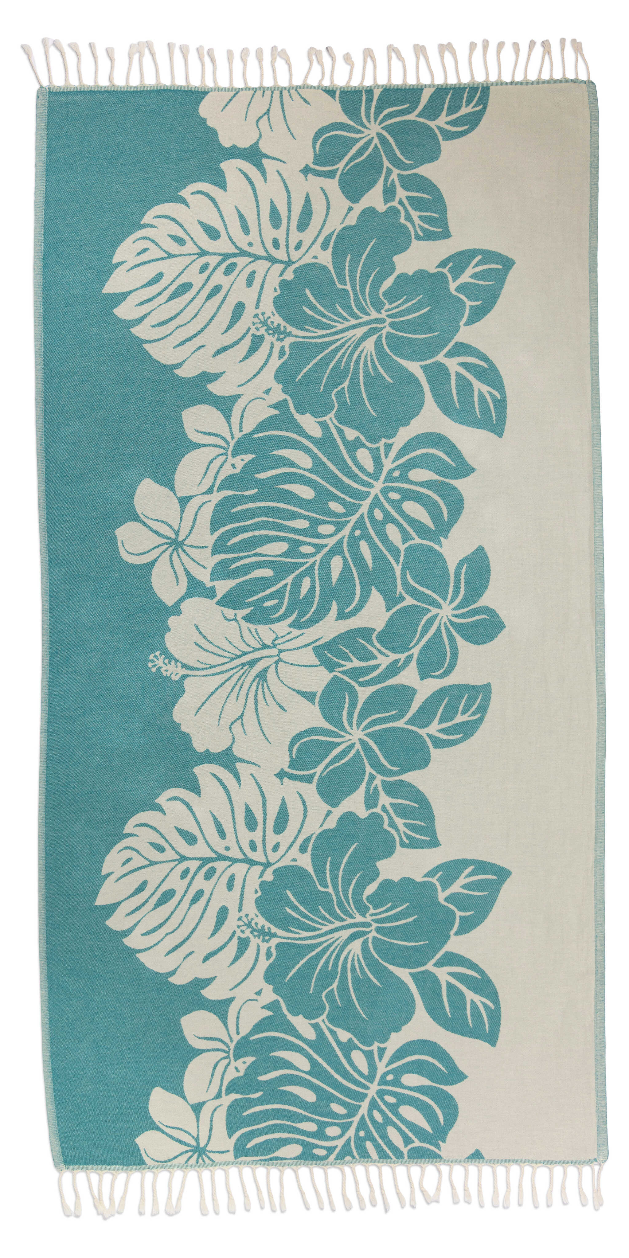 Hibiscus Organic Turkish Towel in Teal – InfuseZen