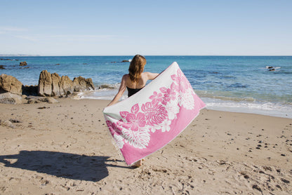 Hibiscus Organic Turkish Towel in Pink