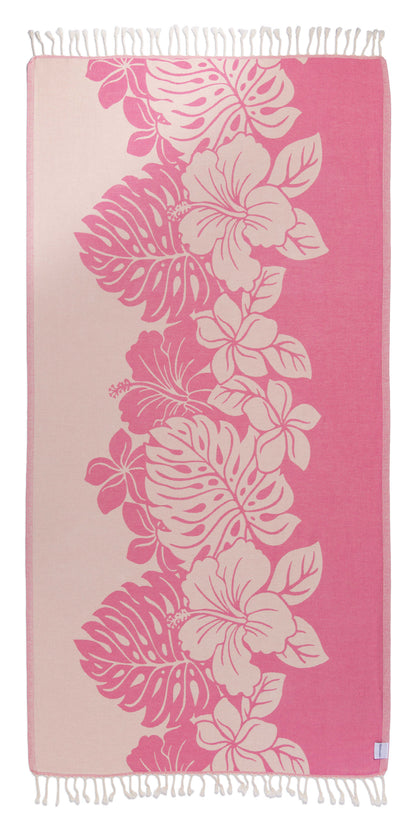 Hibiscus Organic Turkish Towel in Pink