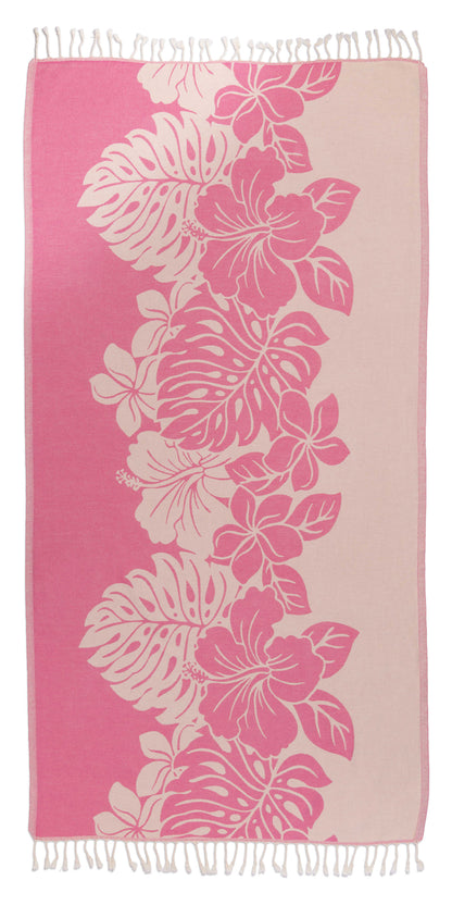 Hibiscus Organic Turkish Towel in Pink