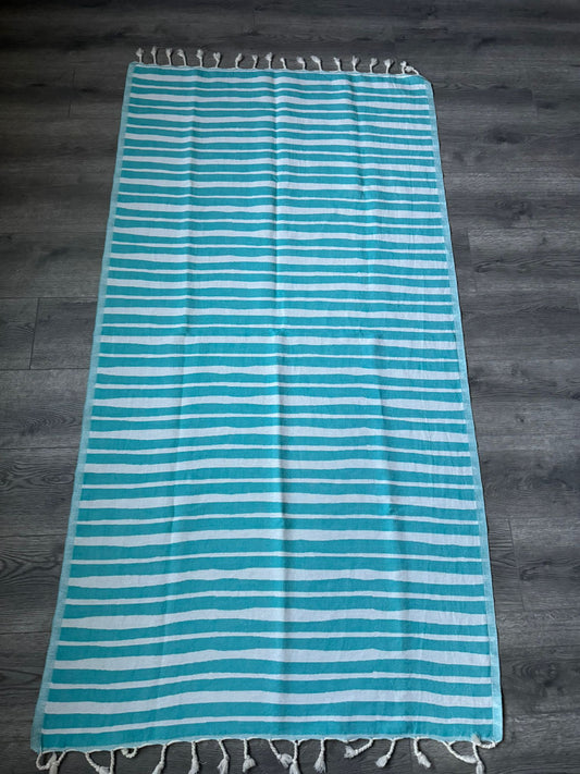 OUTLET SALE - Wavey Stripe in Bright Blue - FINAL SALE
