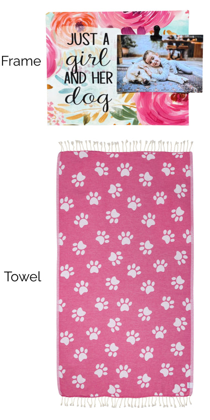 Just A Girl And Her Dog - Paw Print and Frame Bundle (Frame with Clip) - InfuseZen x Butter Lu Collab