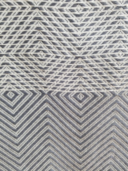 OUTLET SALE - Diamond Weave Turkish Cotton Throw Blanket in Grey