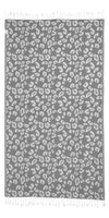 Leopard Turkish Towel Peshtemal in Grey