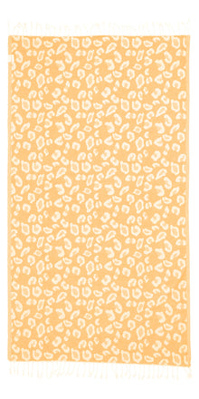  CLEARANCE - Leopard Turkish Towel Peshtemal in Golden