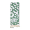 Leopard Palm Organic Turkish Towel in Green