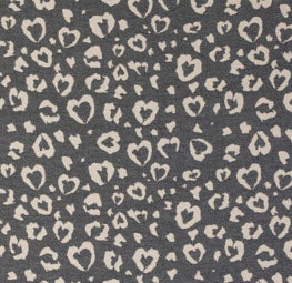Leopard Heart Matching Blanket & Towel Bundle – Black (1 Blanket + 2 Towels)
