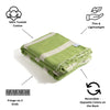 Clearance - Multi Stripe Reversible Muslin Blanket in Olive Green