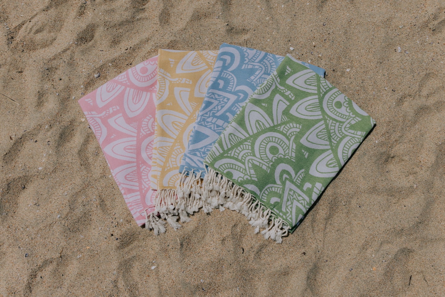 Mandala Organic Turkish Towel in Olive Green