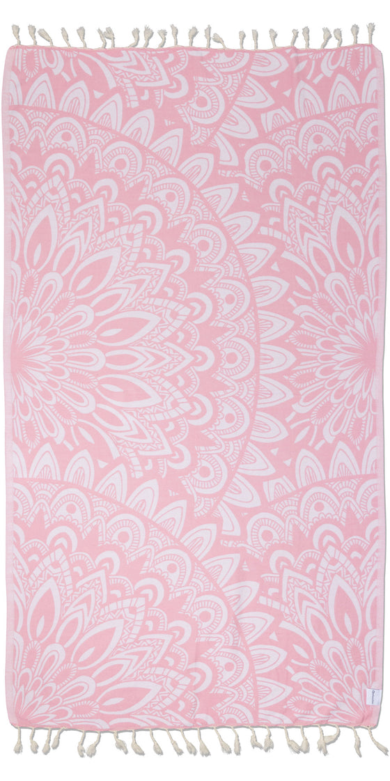 Mandala Organic Turkish Towel in Light Pink