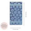 Mandala Flower Sand Resistant Turkish Towel in Navy