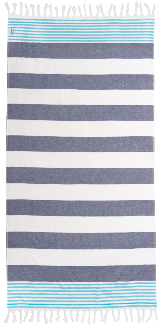 SET SAIL BUNDLE #2 - Set of 5 Nautical Inspired Terry Cloth Lined Turkish Towels