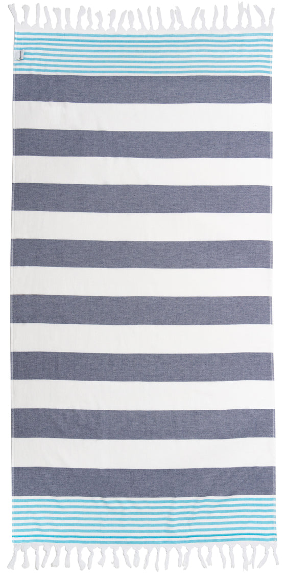 SET SAIL BUNDLE #2 - Set of 5 Nautical Inspired Terry Cloth Lined Turkish Towels
