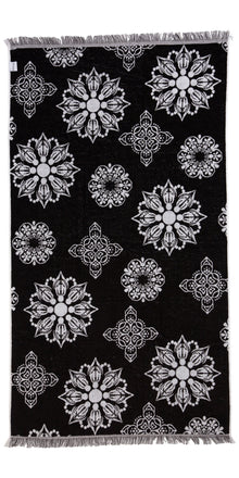  CLEARANCE - Mandala Full Terry Turkish Towel in Black