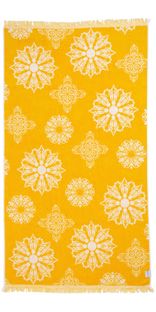  CLEARANCE - Mandala Full Terry Turkish Towel in Golden Yellow
