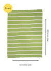 Clearance - Multi Stripe Reversible Muslin Blanket in Olive Green