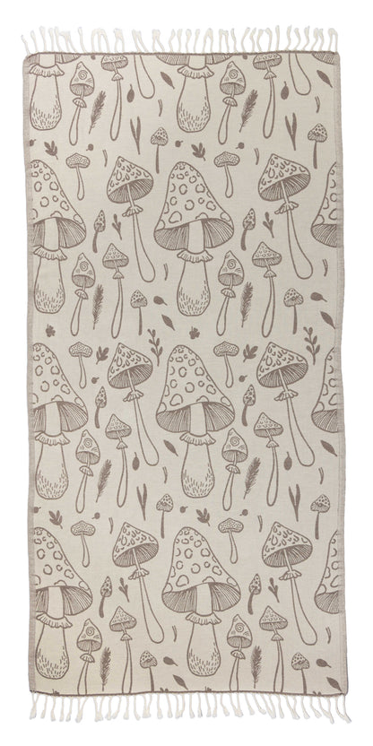 Mushroom Organic Turkish Towel in Brown