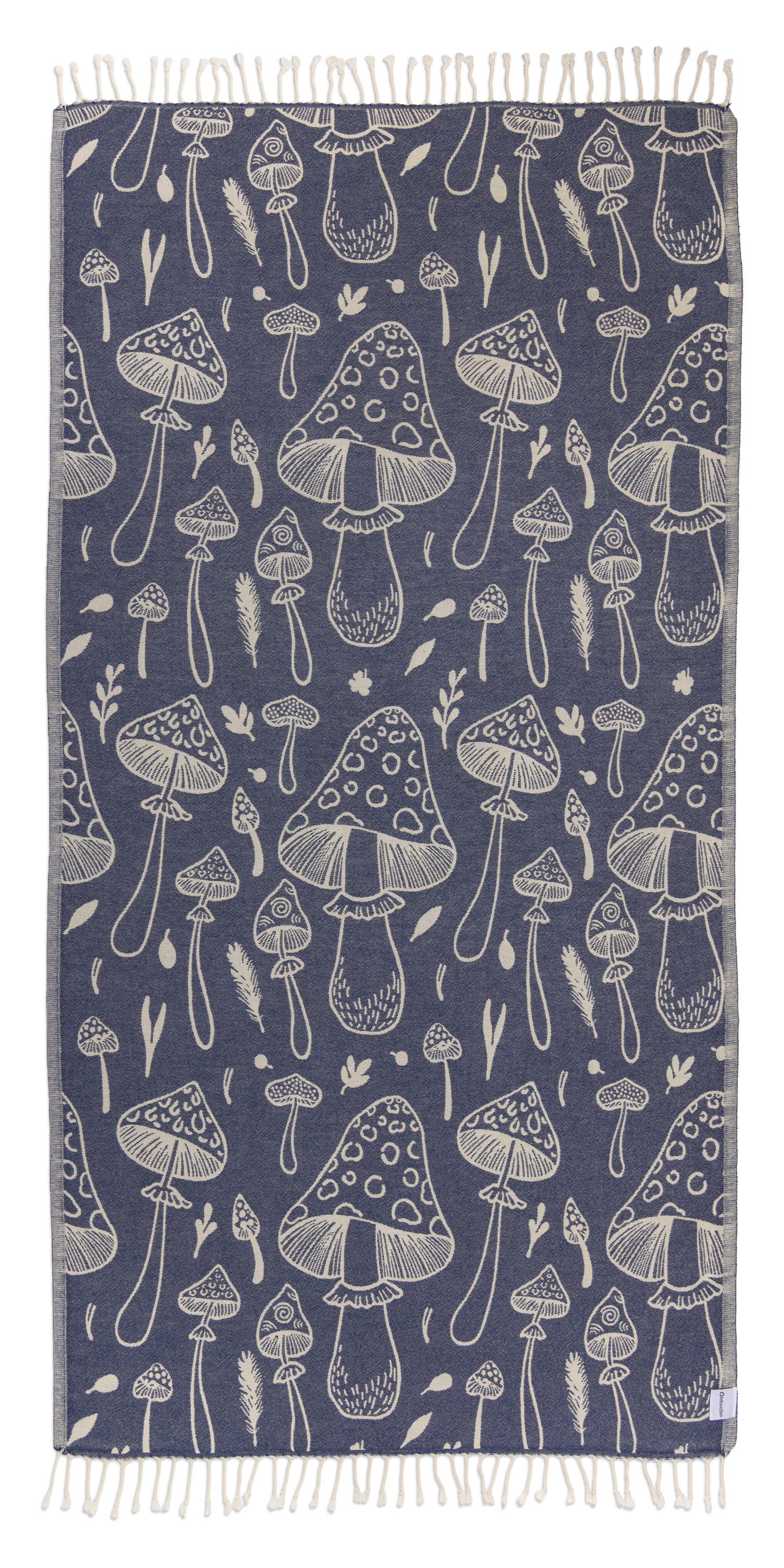Mushroom Organic Turkish Towel in Navy