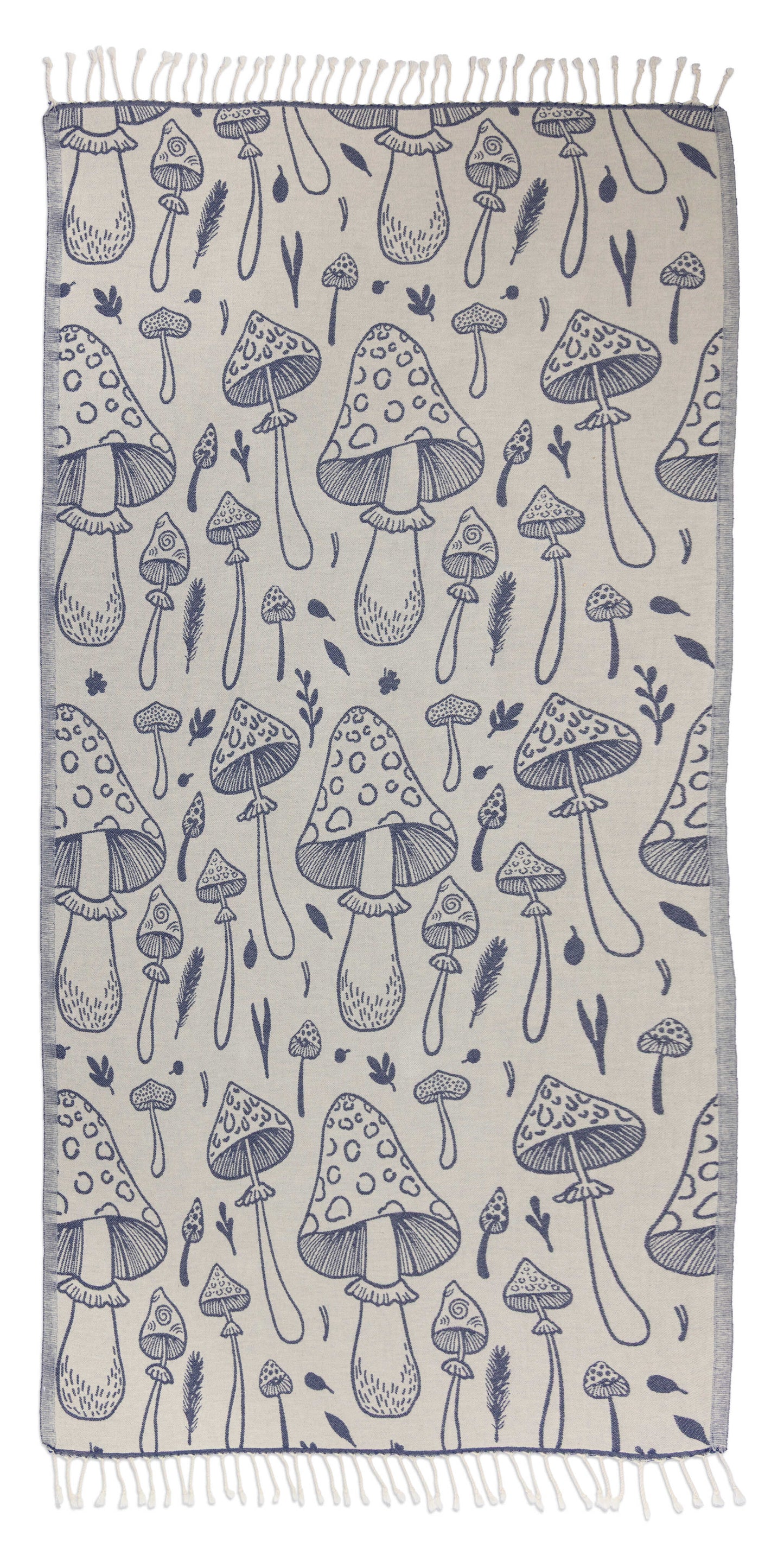 Mushroom Organic Turkish Towel in Navy