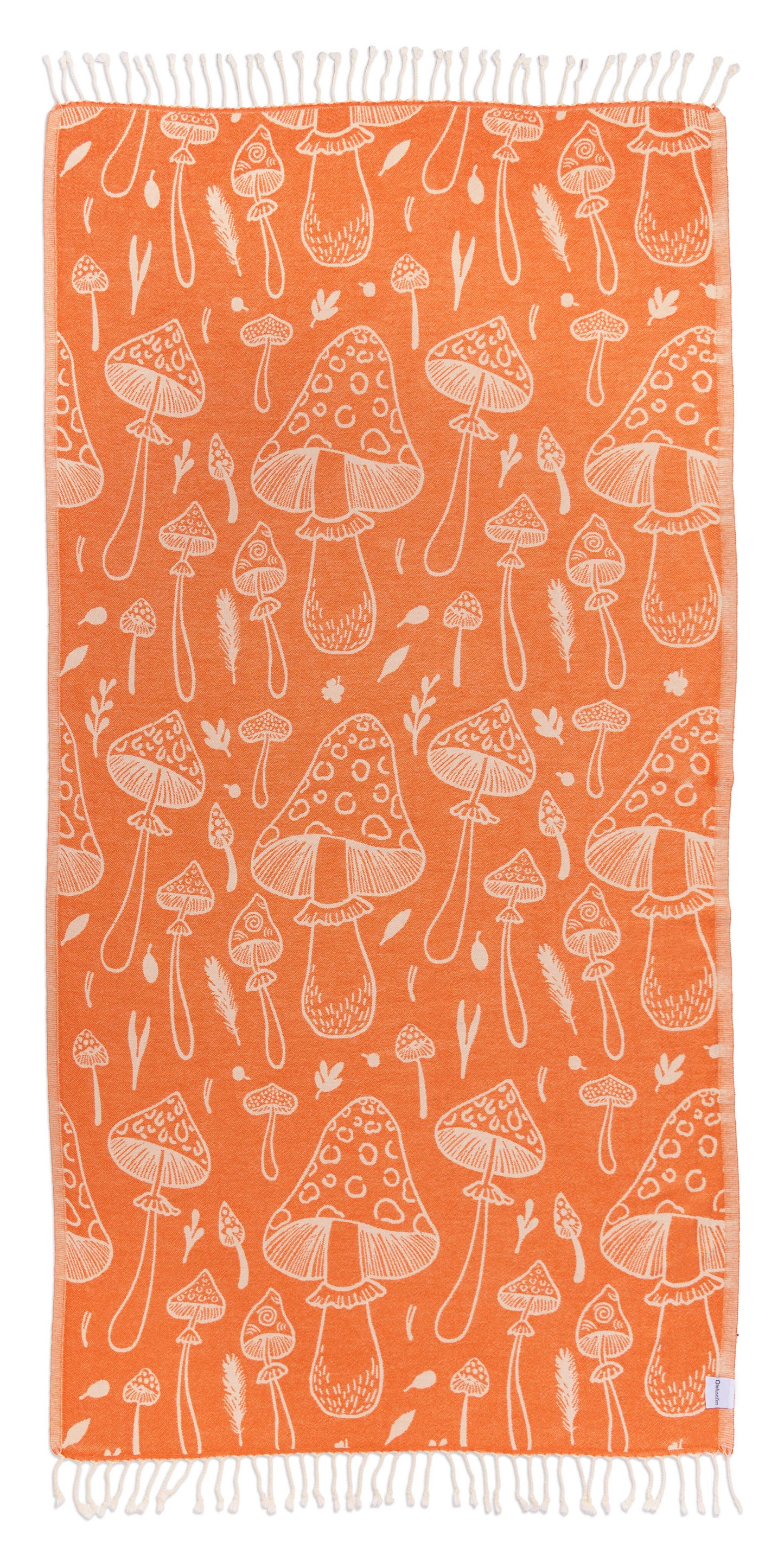 Mushroom Organic Turkish Towel in Orange
