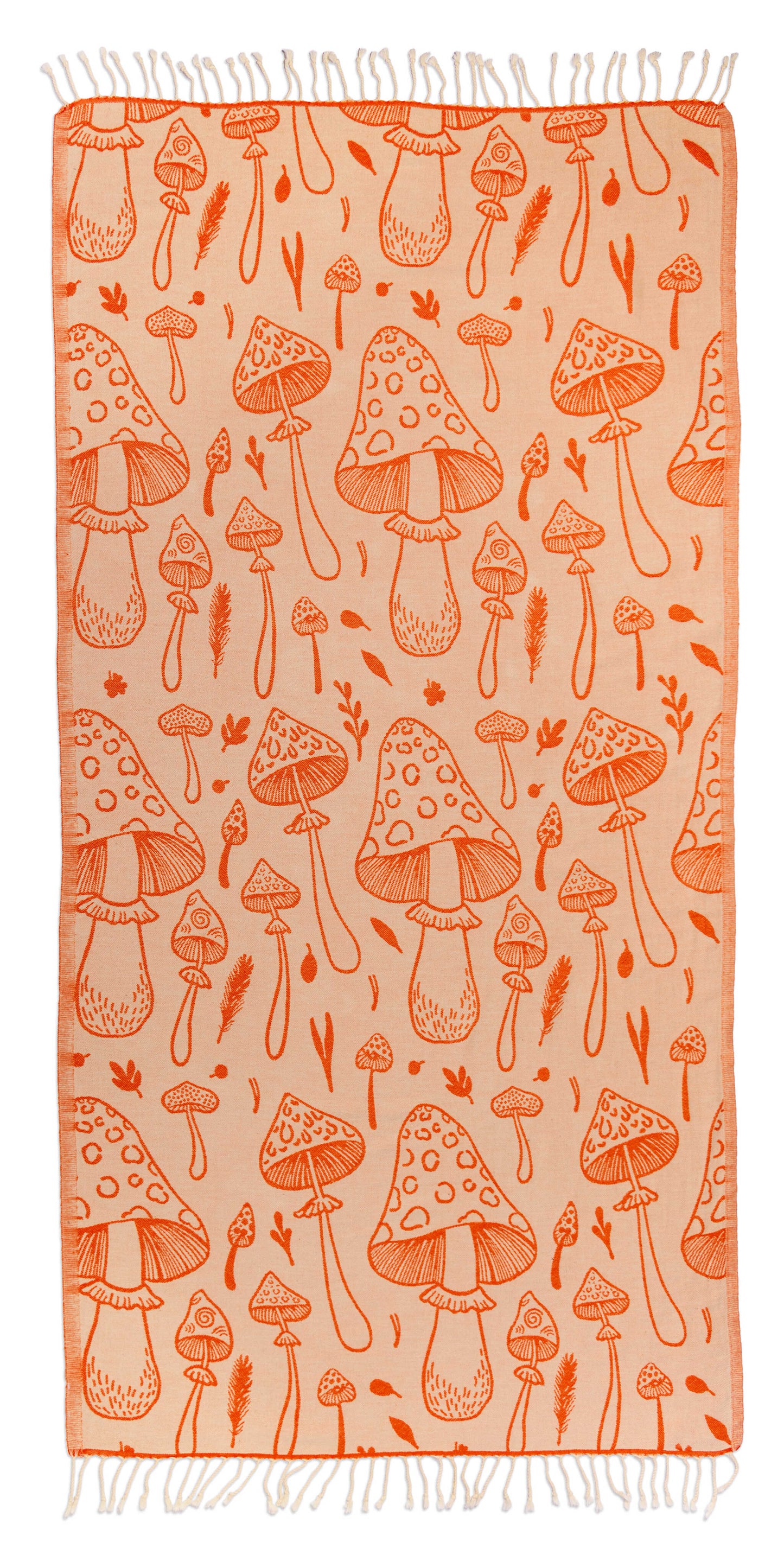 Mushroom Organic Turkish Towel in Orange