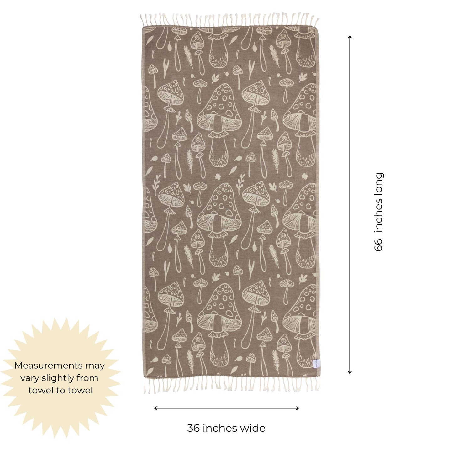 Mushroom Organic Turkish Towel in Brown