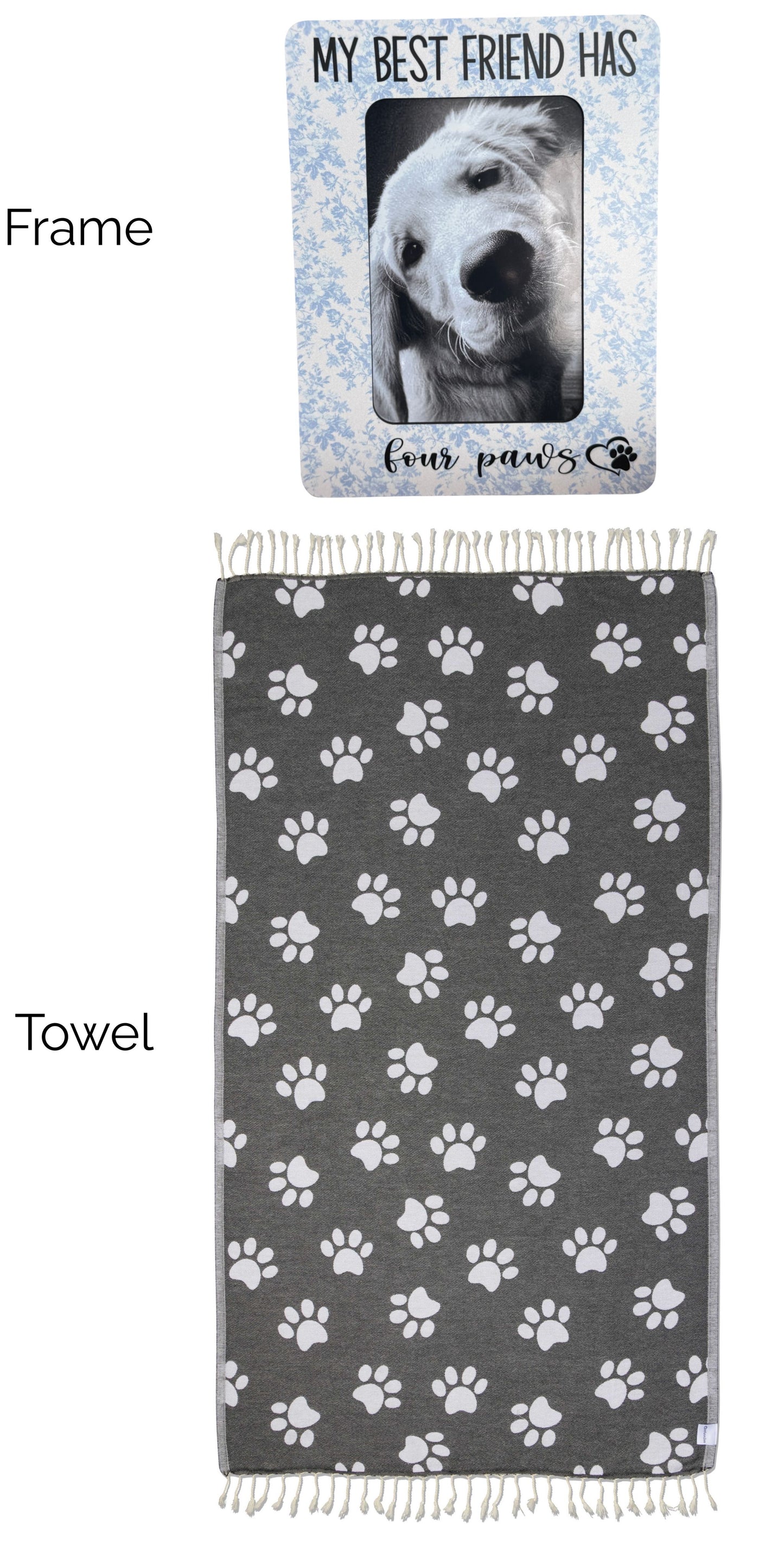 My Best Friend Has 4 Paws - Paw Print and Frame Bundle (Frame with Glass) - InfuseZen x Butter Lu Collab