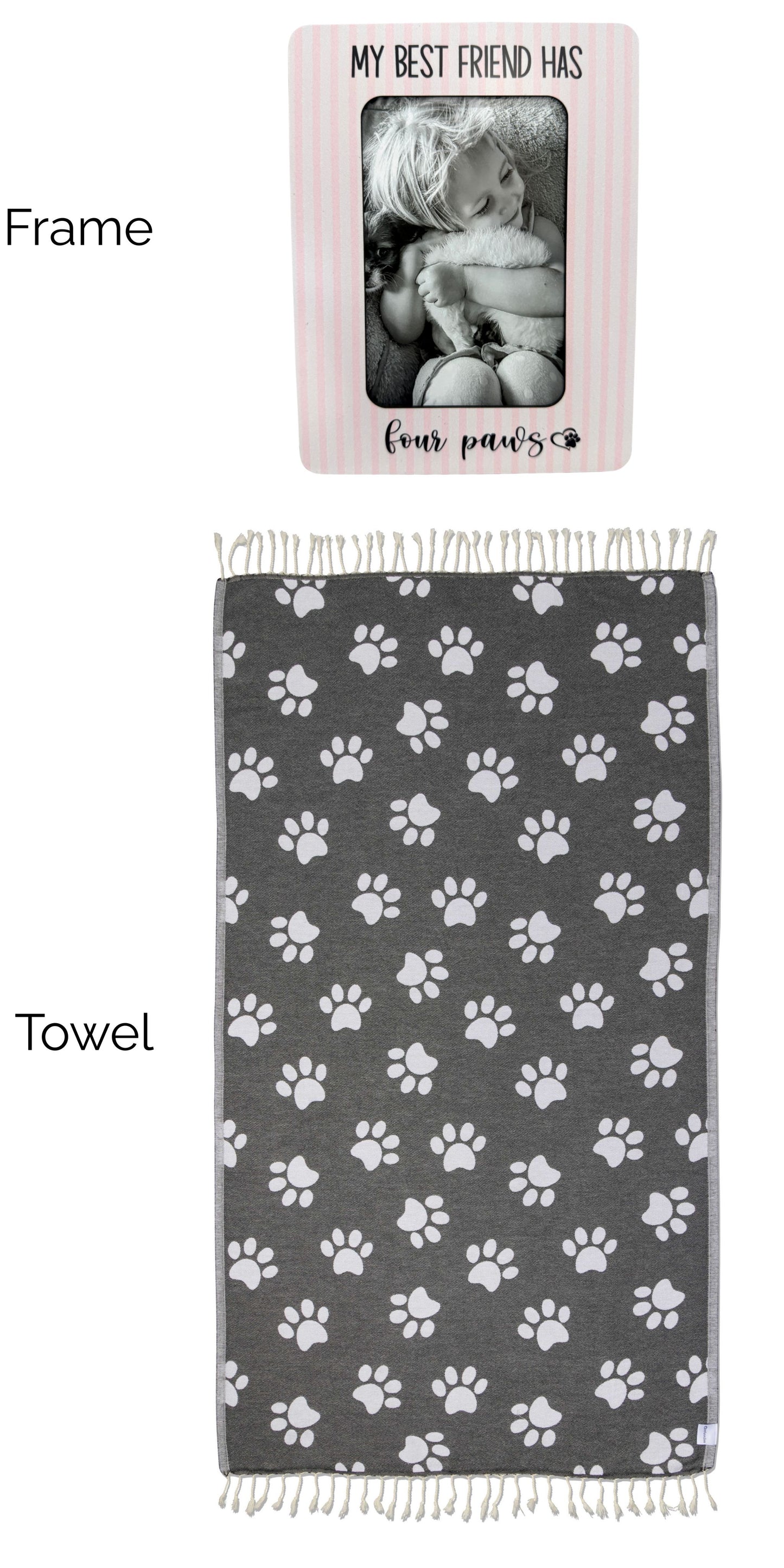 My Best Friend Has 4 Paws - Paw Print and Frame Bundle (Frame with Glass) - InfuseZen x Butter Lu Collab