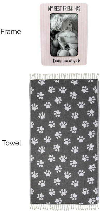 My Best Friend Has 4 Paws - Paw Print and Frame Bundle (Frame with Glass) - InfuseZen x Butter Lu Collab