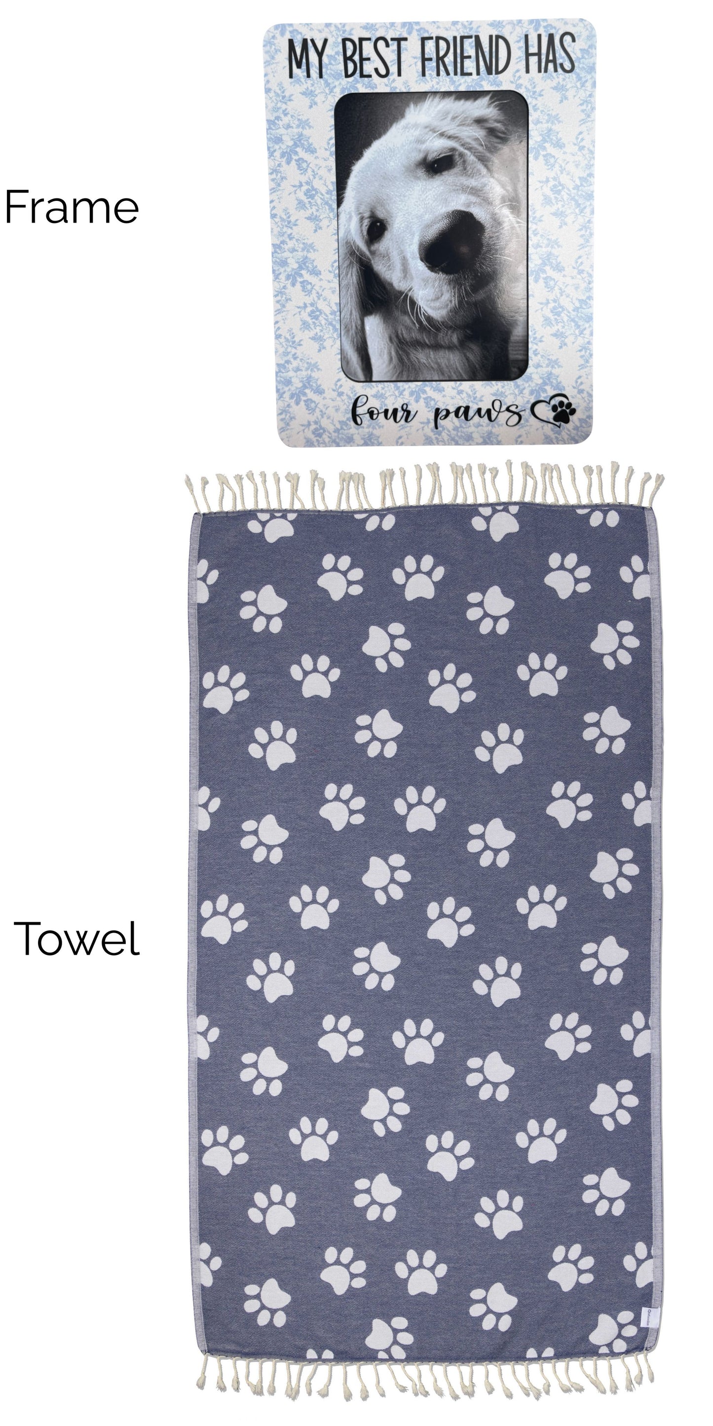 My Best Friend Has 4 Paws - Paw Print and Frame Bundle (Frame with Glass) - InfuseZen x Butter Lu Collab