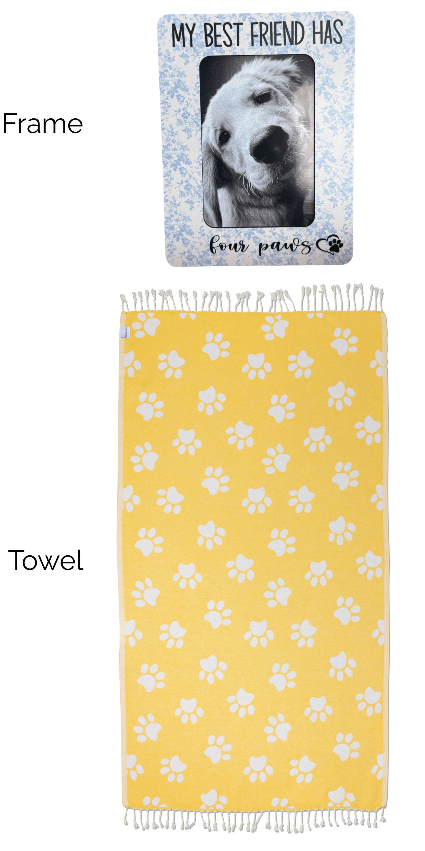 My Best Friend Has 4 Paws - Paw Print and Frame Bundle (Frame with Glass) - InfuseZen x Butter Lu Collab