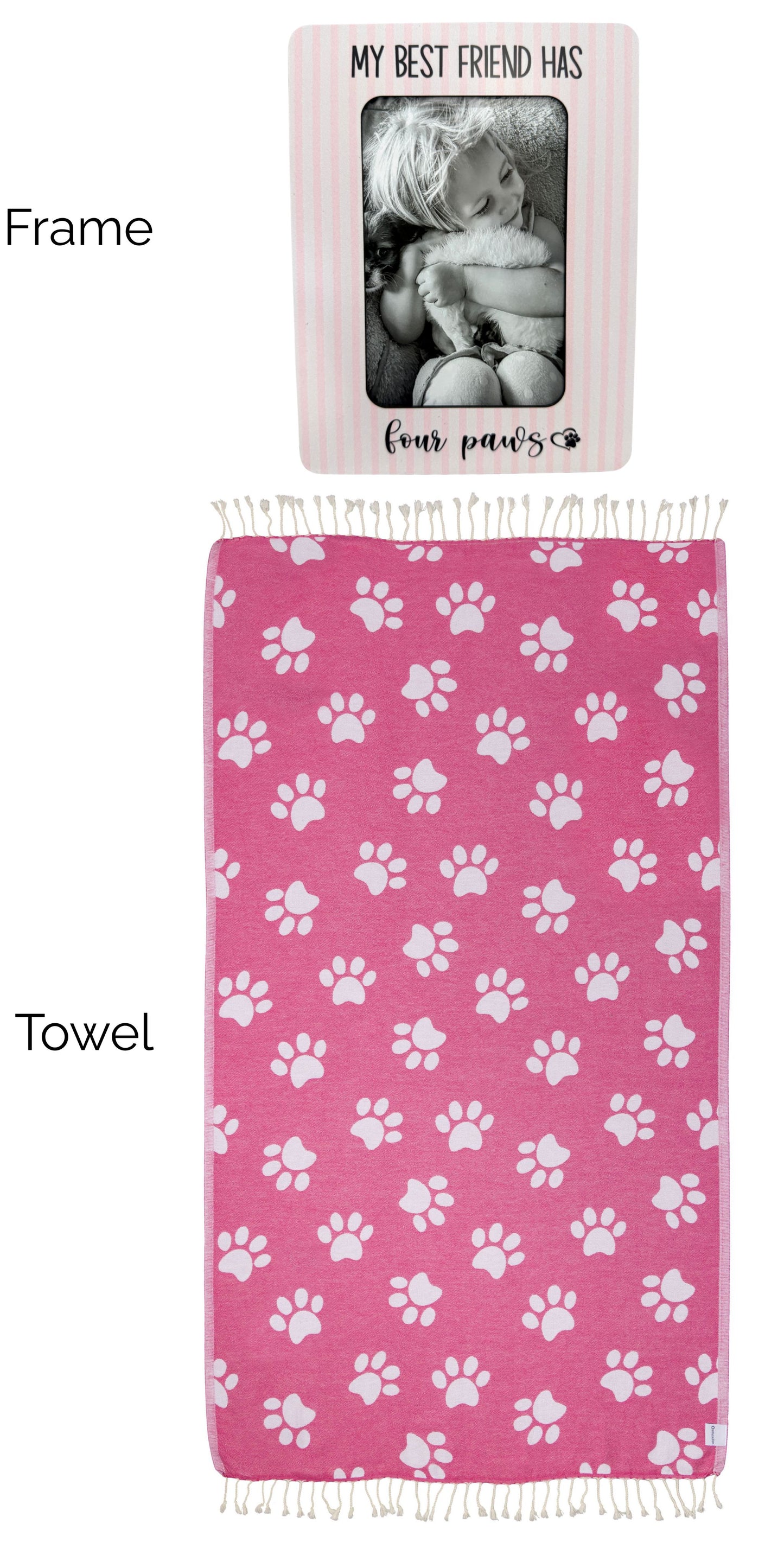 My Best Friend Has 4 Paws - Paw Print and Frame Bundle (Frame with Glass) - InfuseZen x Butter Lu Collab