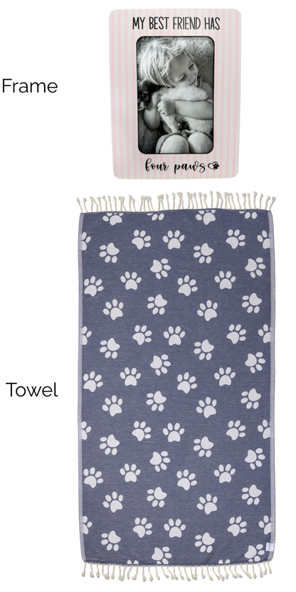 My Best Friend Has 4 Paws - Paw Print and Frame Bundle (Frame with Glass) - InfuseZen x Butter Lu Collab