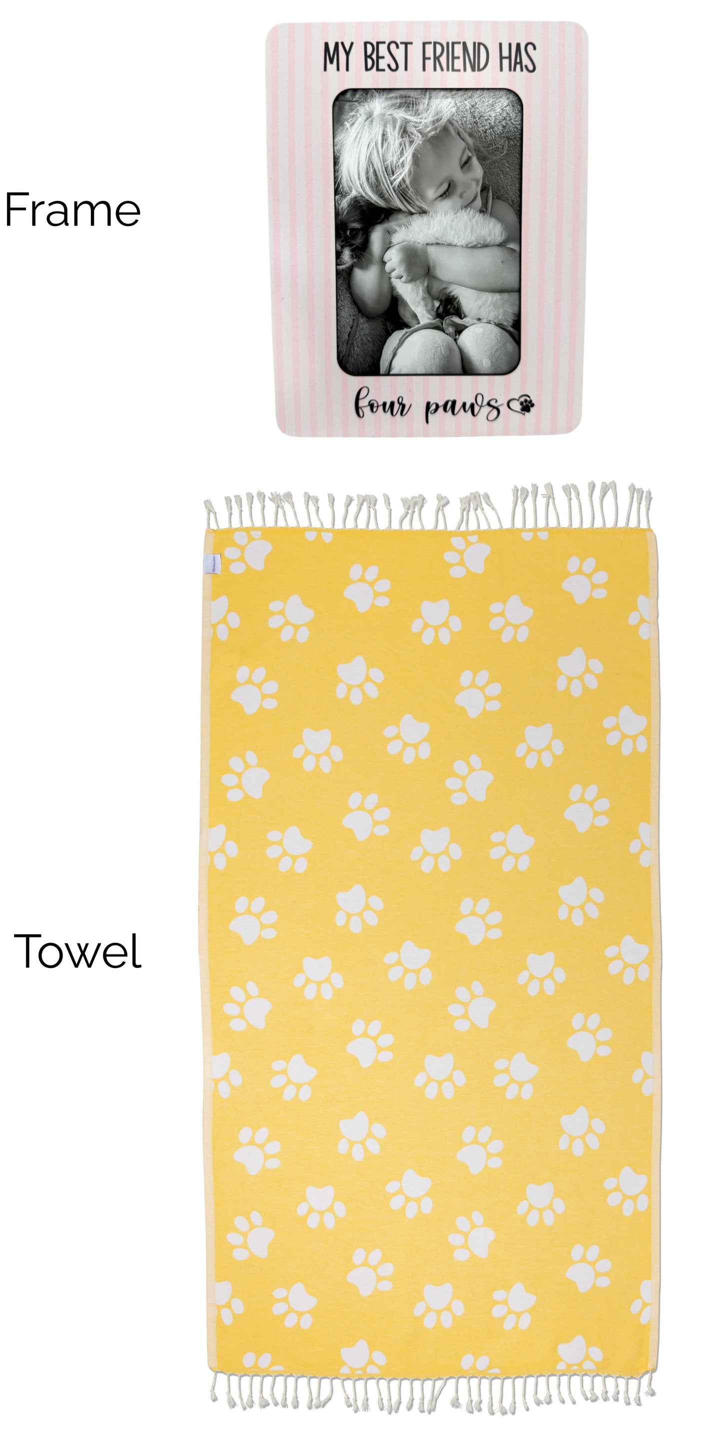 My Best Friend Has 4 Paws - Paw Print and Frame Bundle (Frame with Glass) - InfuseZen x Butter Lu Collab