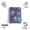 Dandelion Reversible Muslin Blanket in Navy and Blue