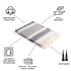 Sauna Stripe Terry Cloth Lined Turkish Towel in Navy Blue