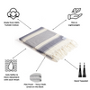 Sauna Stripe Organic Terry Cloth Lined Turkish Towel in Navy Blue