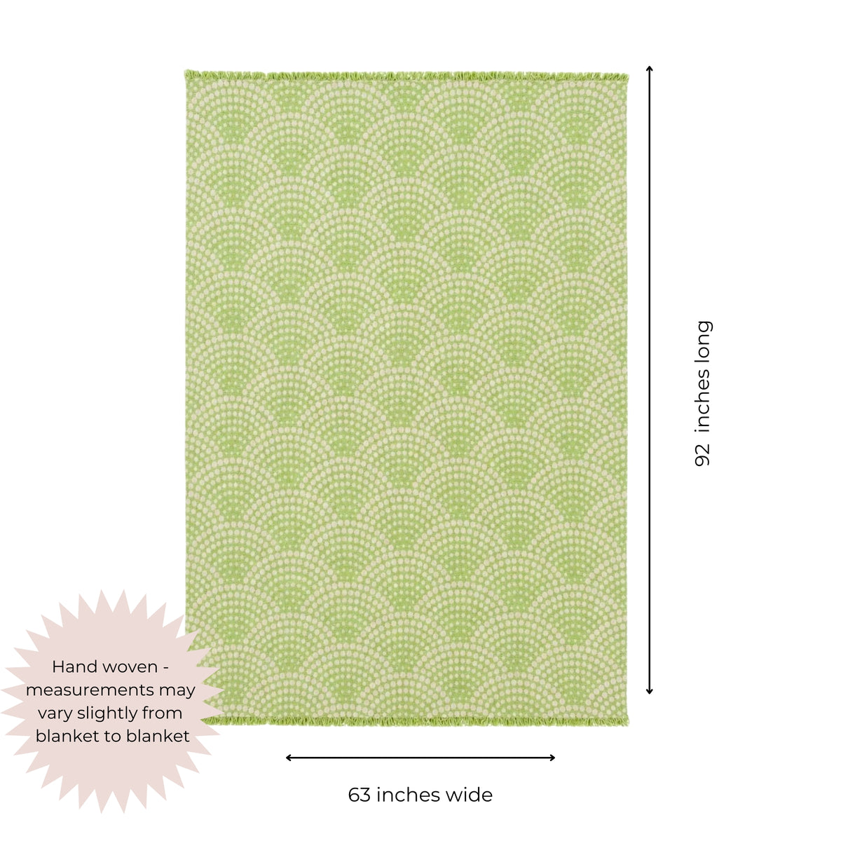 Arched Dot Reversible Muslin Blanket in Olive and Beige