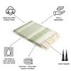 Sauna Stripe Organic Terry Cloth Lined Turkish Towel in Olive Green